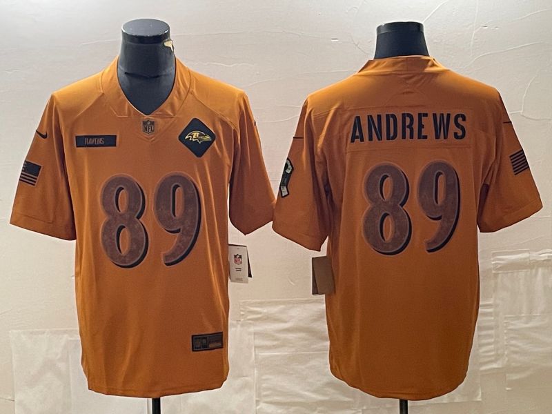 Men Baltimore Ravens #89 Andrews brown Nike 2023 Salute To Service Limited NFL Jersey